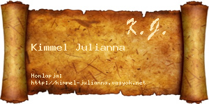 Kimmel Julianna névjegykártya
